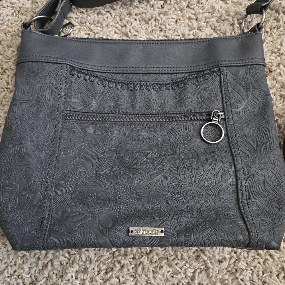 Sakroots Gray Arcadia Crossbody Bag Purse - Picture 4 of 13
